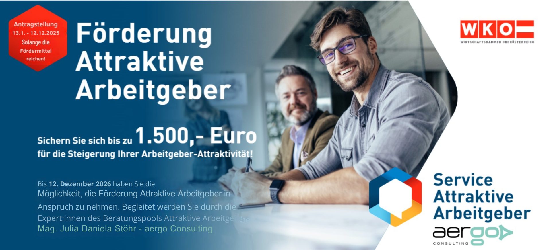 Förderinformation zum Service Attraktiver Arbeitgeber in Oberösterreich 2026